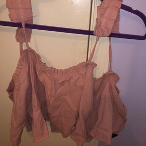 Zaful pink ruffle tank top